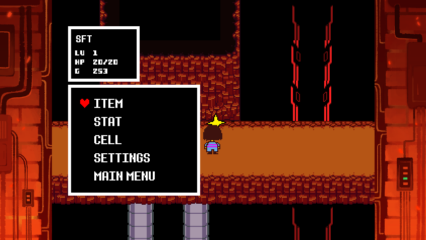 Settings+ entry inside UNDERTALE's in-game C Menu